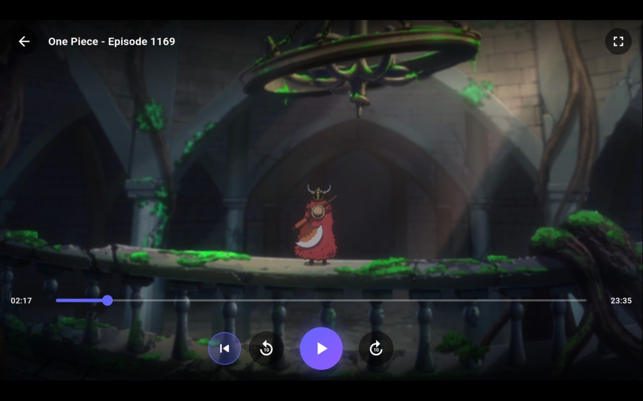 Anime Updates player screen